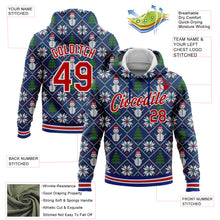 Загрузить изображение в средство просмотра галереи, Custom Stitched Royal Red-White 3D Christmas Sports Pullover Sweatshirt Hoodie
