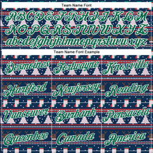 Загрузить изображение в средство просмотра галереи, Custom Stitched Navy Kelly Green-White 3D Christmas Sports Pullover Sweatshirt Hoodie
