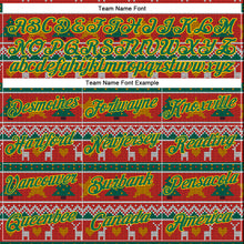 Загрузить изображение в средство просмотра галереи, Custom Stitched Red Kelly Green-Gold 3D Christmas Sports Pullover Sweatshirt Hoodie