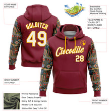 Загрузить изображение в средство просмотра галереи, Custom Stitched Crimson Cream-Gold 3D Christmas Sports Pullover Sweatshirt Hoodie