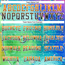 Charger l'image dans la galerie, Custom Stitched Thunder Blue Bay Orange Black-Neon Green Fade 3D Pattern Design Colorful Bubbles Sports Pullover Sweatshirt Hoodie