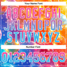 Загрузить изображение в средство просмотра галереи, Custom Stitched Orange Pink Sky Blue-Thunder Blue Fade 3D Pattern Design Colorful Bubbles Sports Pullover Sweatshirt Hoodie