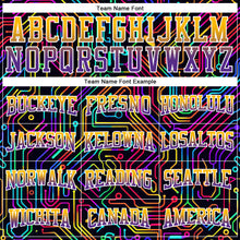 Laden Sie das Bild in den Galerie-Viewer, Custom Stitched Black Gold-Purple Fade 3D Pattern Design Colorful Line Shapes Sports Pullover Sweatshirt Hoodie