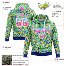 Charger l'image dans la galerie, Custom Stitched Green Light Blue Pink-Royal Fade 3D Pattern Design Geometric Shapes Sports Pullover Sweatshirt Hoodie
