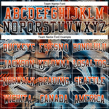 Load image into Gallery viewer, Custom Stitched Black Orange-White Fade 3D Pattern Design Colorful Line Shapes Sports Pullover Sweatshirt Hoodie