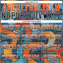 Charger l'image dans la galerie, Custom Stitched Black Orange-White Fade 3D Pattern Design Colorful Curve Shapes Sports Pullover Sweatshirt Hoodie