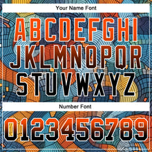 Charger l'image dans la galerie, Custom Stitched Black Orange-White Fade 3D Pattern Design Colorful Curve Shapes Sports Pullover Sweatshirt Hoodie