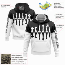 Charger l'image dans la galerie, Custom Black White 3D Chess International Chess Day Sports Pullover Sweatshirt Hoodie