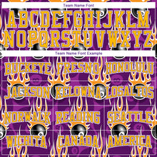 Laden Sie das Bild in den Galerie-Viewer, Custom Stitched Purple Gold-White 3D Billiard Snooker 8 Ball With Hotrod Flame Sports Pullover Sweatshirt Hoodie