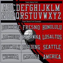 Load image into Gallery viewer, Custom Stitched Red Gray-Black 3D Golf Ball Sports Pullover Sweatshirt Hoodie