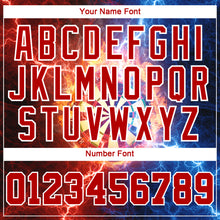 Load image into Gallery viewer, Custom Stitched Black Red-White 3D Lightning Flame Dart Board Sports Pullover Sweatshirt Hoodie