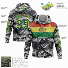 Laden Sie das Bild in den Galerie-Viewer, Custom Camo Grass Green-Light Yellow 3D Bolivia Bolivian Flag Sports Pullover Sweatshirt Salute To Service Hoodie