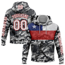 Laden Sie das Bild in den Galerie-Viewer, Custom Camo White-Red 3D Chile Chilean Flag Sports Pullover Sweatshirt Salute To Service Hoodie