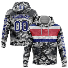 Laden Sie das Bild in den Galerie-Viewer, Custom Camo Royal-White 3D Costa Rica Costa Rican Flag Sports Pullover Sweatshirt Salute To Service Hoodie