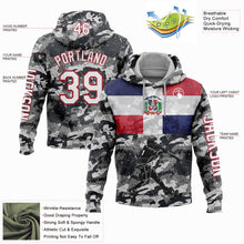 Laden Sie das Bild in den Galerie-Viewer, Custom Camo White-Red 3D Dominican Republic Flag Sports Pullover Sweatshirt Salute To Service Hoodie