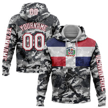 Laden Sie das Bild in den Galerie-Viewer, Custom Camo White-Red 3D Dominican Republic Flag Sports Pullover Sweatshirt Salute To Service Hoodie