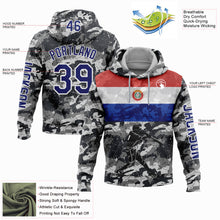 Laden Sie das Bild in den Galerie-Viewer, Custom Camo Navy-White 3D Paraguay Paraguayan Flag Sports Pullover Sweatshirt Salute To Service Hoodie