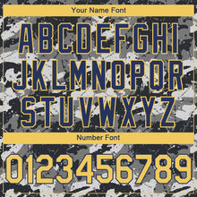 Laden Sie das Bild in den Galerie-Viewer, Custom Camo Yellow-Navy 3D Barbados Barbadian Flag Sports Pullover Sweatshirt Salute To Service Hoodie