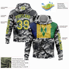 Laden Sie das Bild in den Galerie-Viewer, Custom Camo Yellow-Grass Green 3D Saint Vincent And The Grenadines Flag Sports Pullover Sweatshirt Salute To Service Hoodie