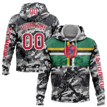 Загрузить изображение в средство просмотра галереи, Custom Camo Red-White 3D Dominica Dominican Flag Sports Pullover Sweatshirt Salute To Service Hoodie
