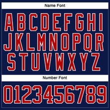 Загрузить изображение в средство просмотра галереи, Custom Navy Red-White Funny Christmas 3D Hockey Lace Neck Jersey