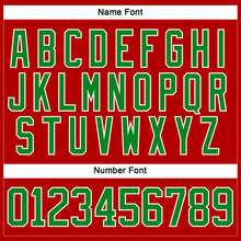 Загрузить изображение в средство просмотра галереи, Custom Red Grass Green-White Funny Christmas 3D Hockey Lace Neck Jersey