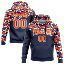 Laden Sie das Bild in den Galerie-Viewer, Custom Stitched Camo Orange Navy-Royal 3D Sports Pullover Sweatshirt Salute To Service Hoodie