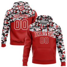Загрузить изображение в средство просмотра галереи, Custom Stitched Camo Red Black-Gray 3D Sports Pullover Sweatshirt Salute To Service Hoodie