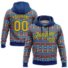 Загрузить изображение в средство просмотра галереи, Custom Stitched US Navy Blue Gold-Kelly Green Christmas 3D Sports Pullover Sweatshirt Hoodie