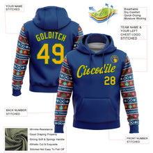 Загрузить изображение в средство просмотра галереи, Custom Stitched US Navy Blue Gold-Kelly Green Christmas 3D Sports Pullover Sweatshirt Hoodie