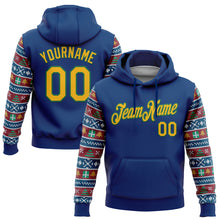 Загрузить изображение в средство просмотра галереи, Custom Stitched US Navy Blue Gold-Kelly Green Christmas 3D Sports Pullover Sweatshirt Hoodie