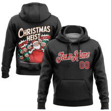 Загрузить изображение в средство просмотра галереи, Custom Stitched Black Red-White Funny Christmas 3D Sports Pullover Sweatshirt Hoodie