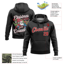 Загрузить изображение в средство просмотра галереи, Custom Stitched Black Red-White Funny Christmas 3D Sports Pullover Sweatshirt Hoodie