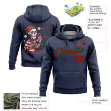 Загрузить изображение в средство просмотра галереи, Custom Stitched Navy Kelly Green-Red Funny Christmas 3D Sports Pullover Sweatshirt Hoodie