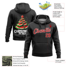 Загрузить изображение в средство просмотра галереи, Custom Stitched Black Red-White Funny Christmas 3D Sports Pullover Sweatshirt Hoodie