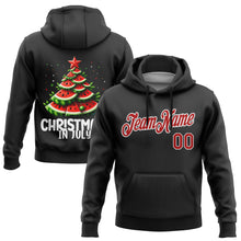Загрузить изображение в средство просмотра галереи, Custom Stitched Black Red-White Funny Christmas 3D Sports Pullover Sweatshirt Hoodie