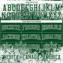 Загрузить изображение в средство просмотра галереи, Custom Stitched Green White Christmas Snowflakes 3D Sports Pullover Sweatshirt Hoodie