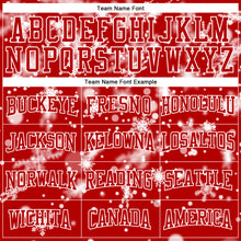 Загрузить изображение в средство просмотра галереи, Custom Stitched Red White Christmas Snowflakes 3D Sports Pullover Sweatshirt Hoodie