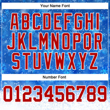 Загрузить изображение в средство просмотра галереи, Custom Stitched Royal Red-White Christmas Snowflakes 3D Sports Pullover Sweatshirt Hoodie