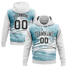 Laden Sie das Bild in den Galerie-Viewer, Custom Stitched White Black Christmas Snowflakes 3D Sports Pullover Sweatshirt Hoodie