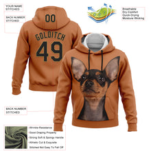 Load image into Gallery viewer, Custom Stitched Orange Black-Old Gold 3D Pattern Design Prague Ratter Sports Pullover Sweatshirt Hoodie