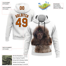 Laden Sie das Bild in den Galerie-Viewer, Custom Stitched White Texas Orange-Black 3D Pattern Design Poodle Dog Sports Pullover Sweatshirt Hoodie