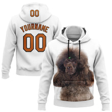 Laden Sie das Bild in den Galerie-Viewer, Custom Stitched White Texas Orange-Black 3D Pattern Design Poodle Dog Sports Pullover Sweatshirt Hoodie