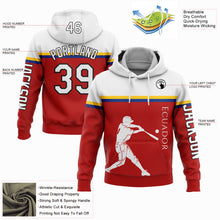 Load image into Gallery viewer, Custom Red Yellow Royal-Black 3D Ecuador Ecuadorian Flag Sports Pullover Sweatshirt Hoodie