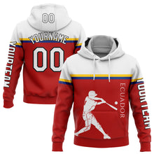 Load image into Gallery viewer, Custom Red Yellow Royal-Black 3D Ecuador Ecuadorian Flag Sports Pullover Sweatshirt Hoodie