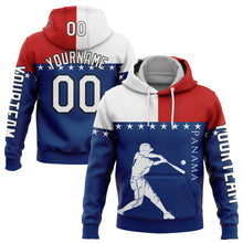 Load image into Gallery viewer, Custom US Navy Blue Red-Black 3D Panama Panamanian Flag Sports Pullover Sweatshirt Hoodie