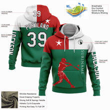 Загрузить изображение в средство просмотра галереи, Custom Kelly Green Red-Black 3D Suriname Surinamese Flag Sports Pullover Sweatshirt Hoodie
