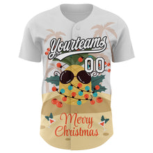 Загрузить изображение в средство просмотра галереи, Custom White Black 3D Funny Christmas Authentic Baseball Jersey
