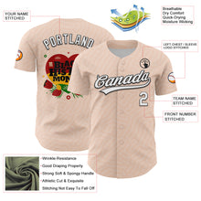 Загрузить изображение в средство просмотра галереи, Custom Light Pink White-Black 3D Pattern Design Black History Month Authentic Baseball Jersey