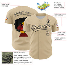 Загрузить изображение в средство просмотра галереи, Custom City Cream Black 3D Pattern Design Black History Month Authentic Baseball Jersey